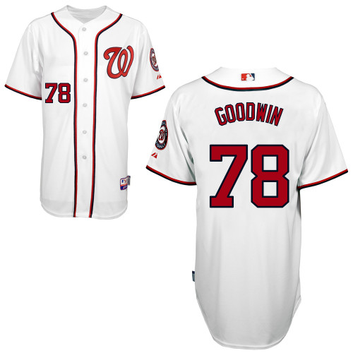 Brian Goodwin #78 MLB Jersey-Washington Nationals Men's Authentic Home White Cool Base Baseball Jersey
